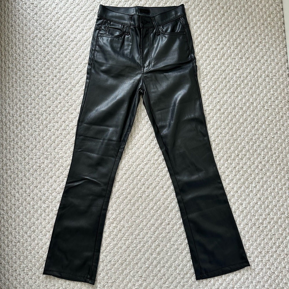 Mother The Insider Ankle Faux Leather Pant